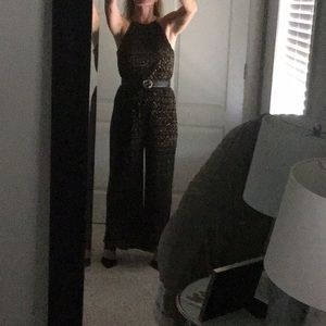 Black and gold jumpsuit